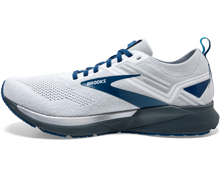 Brooks Ricochet 3 Mens Running ShoesWhite/Grey/Blue
